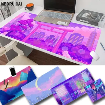 Аниме Розовый Лунный свет, красивые Игровые мыши для ноутбука, коврик для мыши, размер для игровой клавиатуры, коврик для геймера