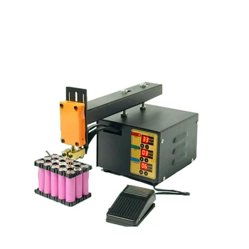 Аппарат для точечной сварки на литиевой батарее, Миниатюрный бытовой ручной сварочный аппарат с батарейным блоком, ножной переключатель 2