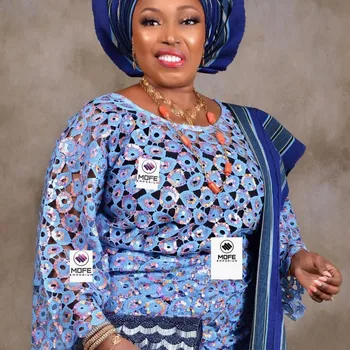 Африканская Кружевная ткань с вышивкой Пайетками 2023, Нигерийская Кружевная ткань Шантильи С пайетками Для Вечерней вечеринки, Швейные Платья Для женщин 4