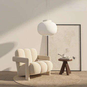 Белые тканевые диваны для гостиной, современные ленивые роскошные диваны для гостиной, комфортное кресло, Скандинавская бежевая мебель Tembel Kanepe
