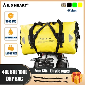 Бесплатная доставка, водонепроницаемая спортивная сумка WILD HEART 100л, большая водонепроницаемая дорожная сумка для каякинга, кемпинга, катания на лодках, велосипеде, мотоцикле 6