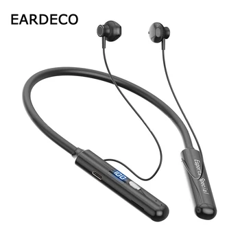 Беспроводные наушники EARDECO IPX5 Стерео с шейным ободком 200 часов Воспроизведения Bluetooth-наушников с шумоподавлением басов Беспроводные наушники 7