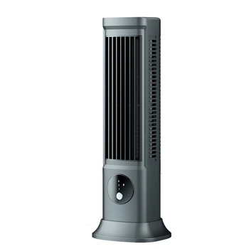 Бесшумный настольный башенный вентилятор Портативный кондиционер USB Перезаряжаемый 3 скорости (черный) 5