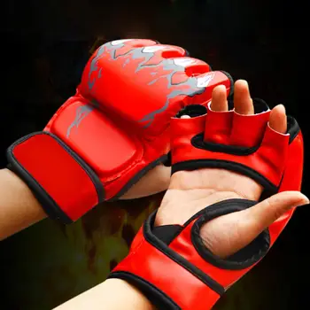 Боксерские перчатки для мужчин и женщин из искусственной кожи для каратэ Муай Тай Guantes De Boxeo Free Fight MMA Sanda Training Взрослое детское снаряжение