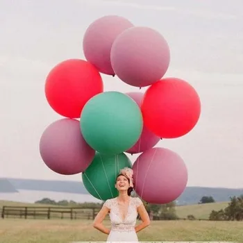 большие воздушные шары, однотонные цвета, 36 дюймов, Большой воздушный шар для душа ребенка, украшение для Дня рождения, свадьбы, вечеринки, Плоский латексный воздушный шар, 200 шт.