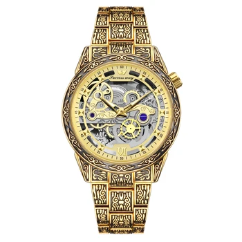 Бренд 2024, винтажные мужские часы, водонепроницаемые, оригинальные наручные часы со стальным ремешком, модные повседневные роскошные золотые мужские часы relogio masculino 3