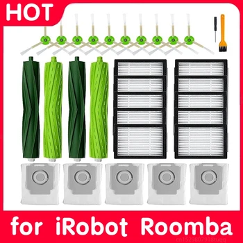 Бумажный Пакет для iRobot Roomba I7 I7 + I3 I3 + I4 J7J7 + I6 I6 + I8 + E5 E6 E7 Робот-Пылесос Hepa Фильтр Боковая Щетка Замена 15