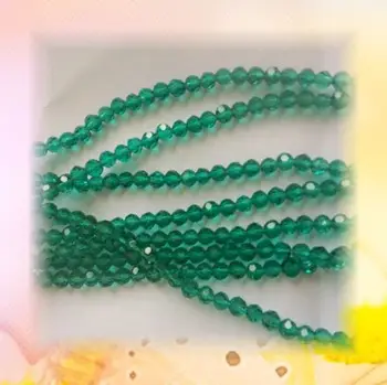 Бусины своими руками, 3 мм, 4 мм, зеленый кристалл Павлина, 32 граненых шарика, стеклянные бусины для изготовления ювелирных изделий 8