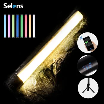 Видеосъемка Selens с дистанционным управлением RGB LED Портативная атмосферная красочная ламповая лампа для домашнего декора или фотосъемки вживую