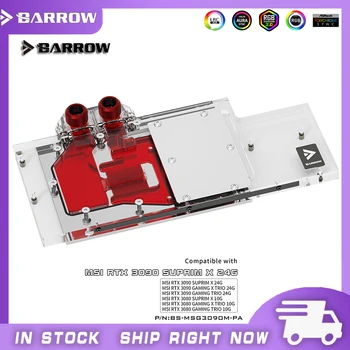 Водяной блок графического процессора Barrow 3090 3080 для MSI RTX 3090/3080 GAMING X TRIO, Кулер для графического процессора ARGB с полным покрытием, BS-MSG3090M-PA 14