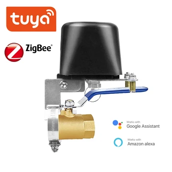 Водяной клапан TuyaSmart Life Zigbee Контроллер отключения/включения газового клапана Работа с Alexa Google Home Автоматический Умный поливочный клапан 10
