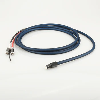 Высококачественный кабель VIBORG LC800 Tonarm для 5-контактных проигрывателей DIN и RCA Phono Аналоговый кабель с посеребренным кабелем OFC