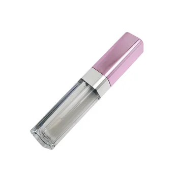 высококачественный Квадратный Фиолетовый Тюбик Блеска для губ Объемом 5 мл, Флакон косметической глазури для губ, Тюбик меда для губ