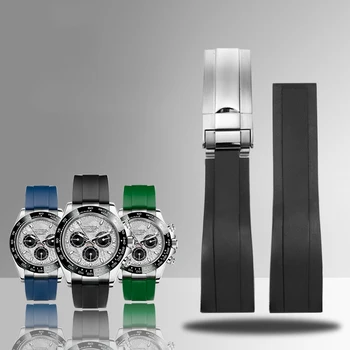 Высококачественный резиновый ремешок для часов Rolex GTM ремешок для часов 20 мм 21 мм водонепроницаемый силиконовый предотвращающий попадание пыли браслет подходит для любого бренда
