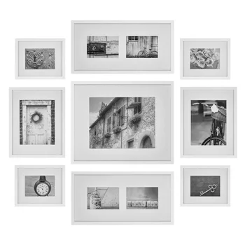 Галерея 5 x 7, 8 x 10 Белая настенная рамка для галереи (количество 9) 5