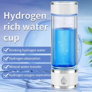 Генератор водорода, Чашка для воды, Фильтр-Ионизатор, Производитель Богатой водородом Воды, Портативная бутылка с супер антиоксидантами ORP, 380 мл 9