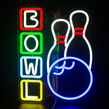 Гольф боулинг светодиодный неоновый свет знак спортивные боулинг-клуб декор гобелены-бар-магазин-участник игровая комната настенного декора неоновая вывеска для бизнеса