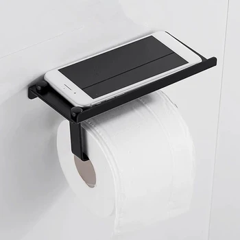 Держатель для туалетной бумаги, настенный держатель для салфеток, подставка для мобильного телефона, полка для хранения, органайзер для ванной комнаты 6
