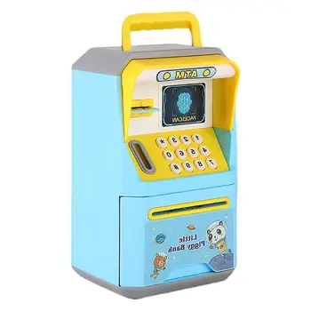 Детский банкомат, банк для малышей, игрушка для монет, Интеллектуальная Банковская игрушка для защиты паролем, имитация распознавания лиц, Секретная записка