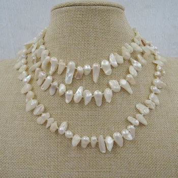 ДЛИННОЕ ожерелье из 100% натурального пресноводного жемчуга, жемчуг барокко-120 см 16