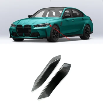 Для BMW M3 F82 F83 M4 2014-2019, накладка на переднюю фару из настоящего углеродного волокна, декоративная полоска, накладка для бровей, наклейка, Аксессуары 5