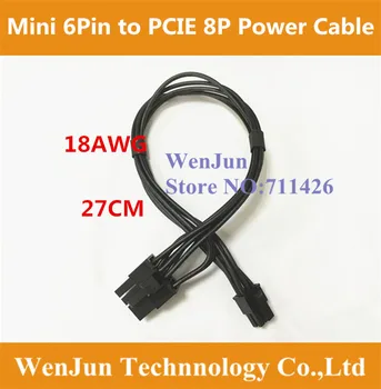 Для G5/mac pro mini 6pin к pci-e 8pin кабель питания видеокарты для HD5770 GTX280/480 18AWG 27 см 10 шт./лот