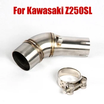 Для Kawasaki Z250SL, Выхлопная труба среднего звена, Соединительная секция из нержавеющей стали, накладка на мотоцикл Z250SL 4