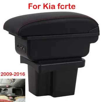 Для Kia fcrte коробка для подлокотников автомобиля KIA rtage fcrte 2011 2012 2014 2016 2019 коробка для автомобильных подлокотников Коробка для хранения автомобильных аксессуаров интерьер USB