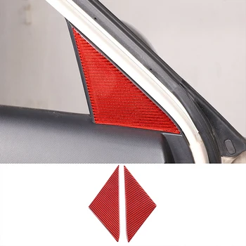 Для Kia Soul AM 2009-2013, Внутренняя часть автомобиля из мягкого углеродного волокна, Треугольная панель, рамка, накладка, наклейка, автомобильные аксессуары