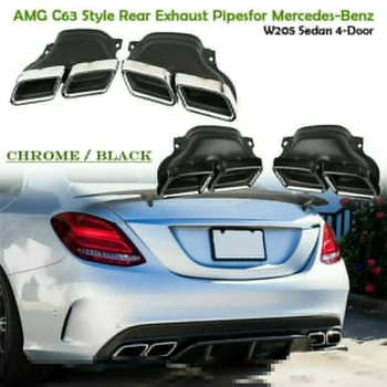 Для Mercedes Benz C Class W205 C200 C300 C180 C260L AMG 2014-2016 Автомобильные Выхлопные Системы Тюнинг Глушителя Модифицированный 2