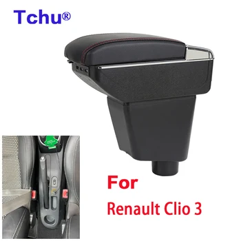 Для Renault Clio 3 Подлокотник Для Renault Captur Clio III Автомобильный Подлокотник коробка Автомобильные аксессуары Коробка для хранения подстаканник пепельница USB