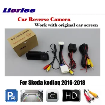 Для Skoda Kodiaq 2016 2017 2018 2019, автомобильная камера заднего вида, автоматическая резервная парковочная камера, Full HD CCD, оригинальные аксессуары для экрана