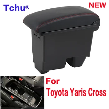 Для Toyota Yaris коробка с поперечным подлокотником для внедорожника toyota yaris, украшение коробки содержимого центрального магазина с USB автомобильными аксессуарами 9