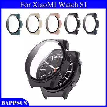 Для Xiaomi MI Watch S1 Case Полноэкранный ПК Жесткий Защитный Чехол Из Закаленного Стекла Для Часов S1 Shell Frame для MI Watch S1 2022 Fundas