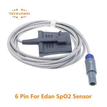 Для датчика Edan SpO2 6-контактный Многоразовый зонд SAO2 для новорожденных, зажим для пальцев для взрослых, ветеринарный зажим M3A M9 M8A iM9 iM80 No Oximax Tech 2