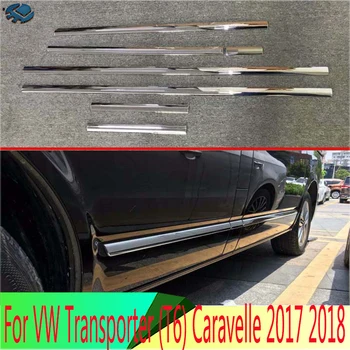 Для Фольксваген Транспортер (T6) Caravelle 2017-2022 ABS Хромированная Боковая дверь, Линия Отделки кузова 1
