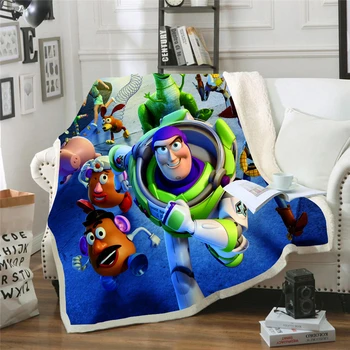 Домашний Текстиль Disney Animation Toy Story Комфортное Мягкое Шерстяное Одеяло С Рисунком из серии Мистер Базз Лайтер Детское Постельное Белье для Диванов 3