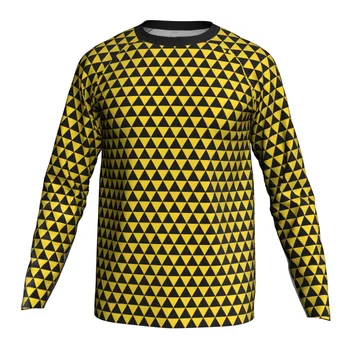 Желтая Рубашка с длинными рукавами для мотокросса, Скоростного спуска, Велоспорт, Джерси для всех горных велосипедов, Спортивная Летняя верхняя одежда для гонок, Защита от пота 15