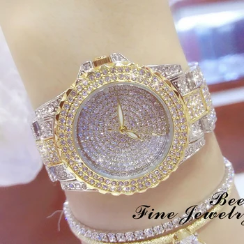 Женские часы Sdotter BS bee sister, Золотые часы с бриллиантовым браслетом, Женские Элегантные Серебряные часы из нержавеющей стали, женские модные часы Бесплатно Shi