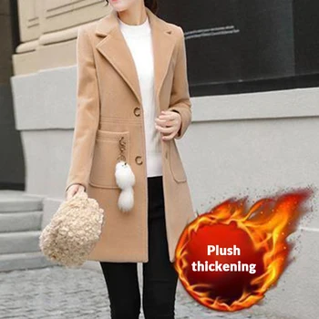 Женский двубортный кардиган с длинным рукавом, термальная верхняя одежда, зимнее супер теплое пальто, ветрозащитное тонкое пальто 12