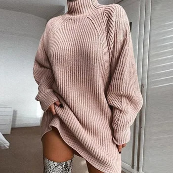 Женский свитер 2023 Года, новый вязаный кардиган средней длины с рукавом реглан и половинным вырезом, пуловер, Свободная женская одежда