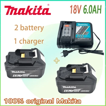 Зарядное устройство Makita 14,4 В 18 В Оригинальное зарядное устройство DC18VRC Makita 6000 мАч Bl1830 Bl1430 BL1860 BL1890 Зарядное устройство для инструментов USB Prot 5