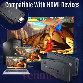 Игровая консоль 2.4G Беспроводной двойной контроллер для PS1/FC/GBA 4K HD Ретро ТВ Dendy Игровой плеер 10000 Игр Stick Новое поступление 2