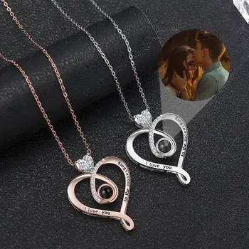 Изготовленное на заказ Проекционное фото Ожерелье, Персонализированное Ожерелье с подвеской для домашних животных для женщин, подарок на Годовщину Святого Валентина 2023 15
