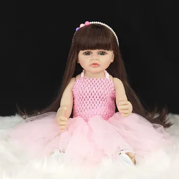 Имитация детского перерождения, одетая кукла 55 см, игрушка в подарок на день рождения 7