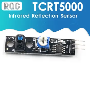 Инфракрасный датчик отражения TCRT5000 Линейный модуль отслеживания Цифровой переключатель Выходного сигнала LM393 Компаратор 3,3 В с регулируемым потенциометром 15