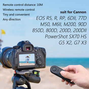 камера Беспроводной Bluetooth пульт дистанционного управления затвором R6 6D2 M62 M50 M200 кнопка видеозаписи на большие расстояния g5x2 sx70hs