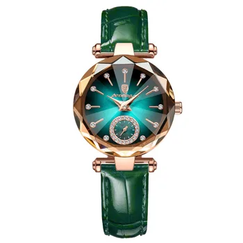 Кварцевые часы для женщин, модные кожаные часы с бриллиантовым циферблатом, лучший бренд класса Люкс, Водонепроницаемые женские часы, подарок подруге, Reloj Mujer 9