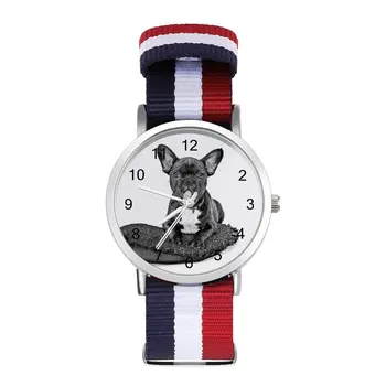 Кварцевые часы с французским Бульдогом, Деловой Дизайн, Милые наручные часы в стиле Фанки для домашних животных, Подростковый стиль, Наручные часы хорошего качества