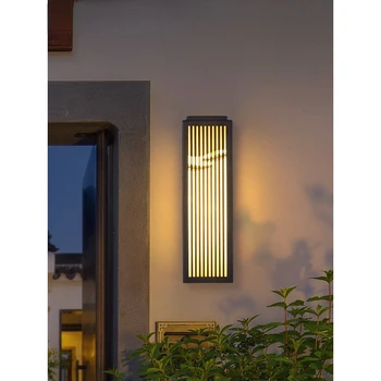 Китайский уличный настенный светильник, водонепроницаемый светильник во внутреннем дворе, настенный светильник у двери виллы, наружный настенный светильник, дверной передний светильник, длинная колонна wal